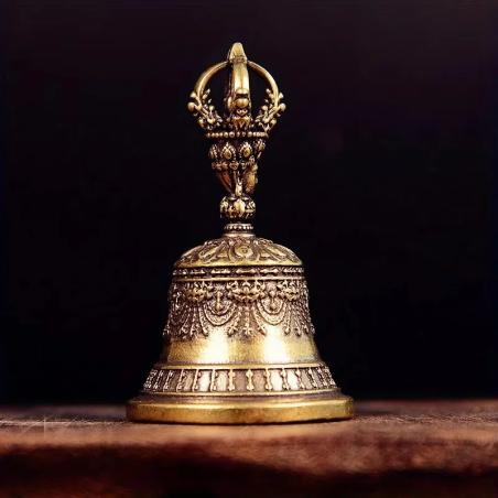 Tibetan Brass Wind Bell - Handmade Drop Bell for Home Decor