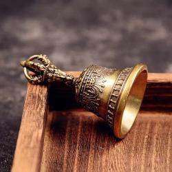 Tibetan Brass Wind Bell - Handmade Drop Bell for Home Decor