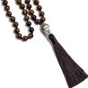 Natural Tiger Eye Mala Necklace | Meditation & Yoga