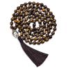 Natural Tiger Eye Mala Necklace | Meditation & Yoga