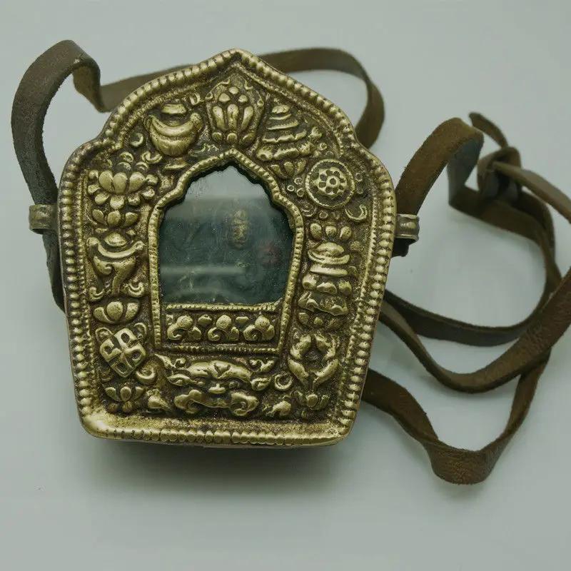 Handmade Brass Buddha Statue & Gawu Box Pendant | Tibetan Buddhist ...