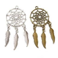 Breloques attrape-rêves | Pendentifs en bronze antique pour la création de bijoux
