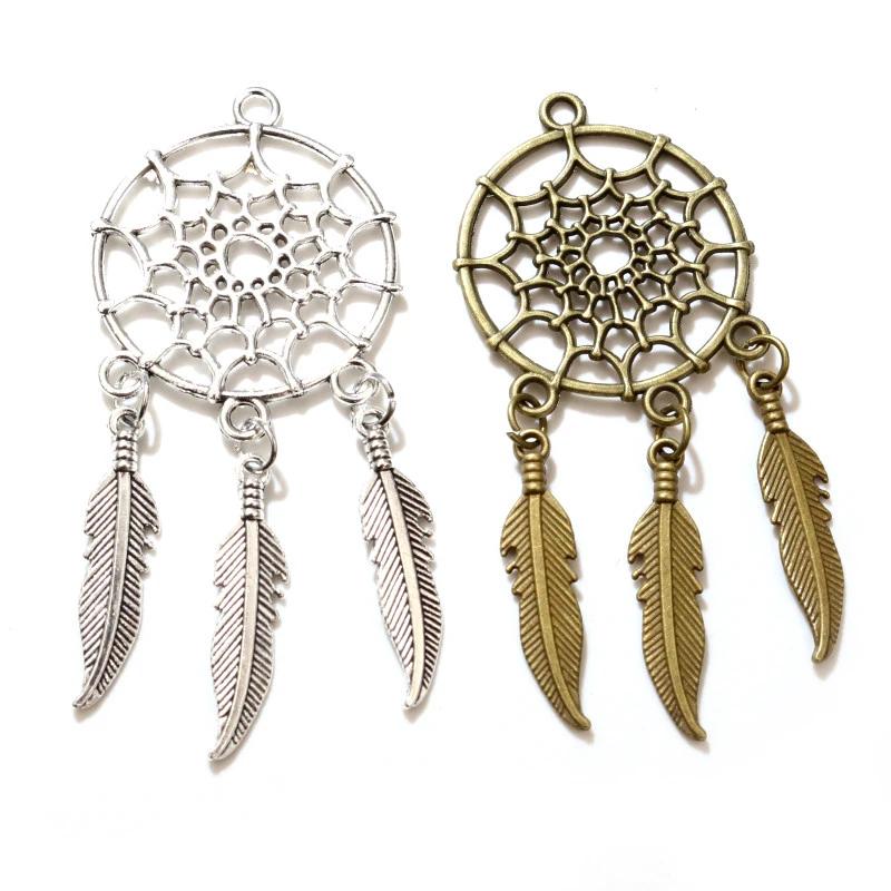 Breloques attrape-rêves | Pendentifs en bronze antique pour la création de bijoux