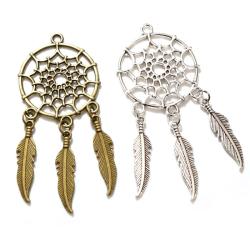 Breloques attrape-rêves | Pendentifs en bronze antique pour la création de bijoux