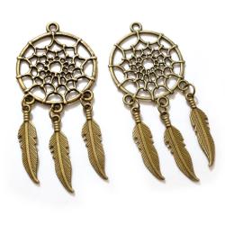 Breloques attrape-rêves | Pendentifs en bronze antique pour la création de bijoux