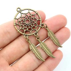 Breloques attrape-rêves | Pendentifs en bronze antique pour la création de bijoux