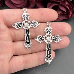Pendentifs et boucles d'oreilles croix gothiques - Fournitures pour la création de bijoux à faire soi-même