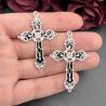 Pendentifs et boucles d'oreilles croix gothiques - Fournitures pour la création de bijoux à faire soi-même