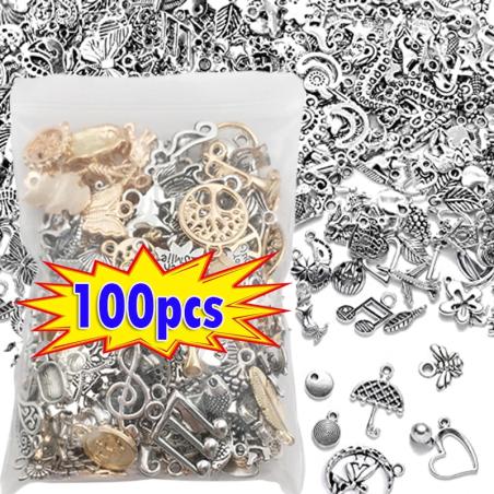Tibetan Silver Animal Charms (100 Pack) for DIY Jewelry