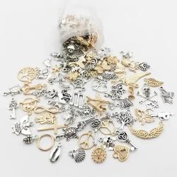 Tibetan Silver Animal Charms (100 Pack) for DIY Jewelry
