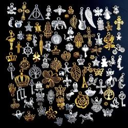 Tibetan Silver Animal Charms (100 Pack) for DIY Jewelry