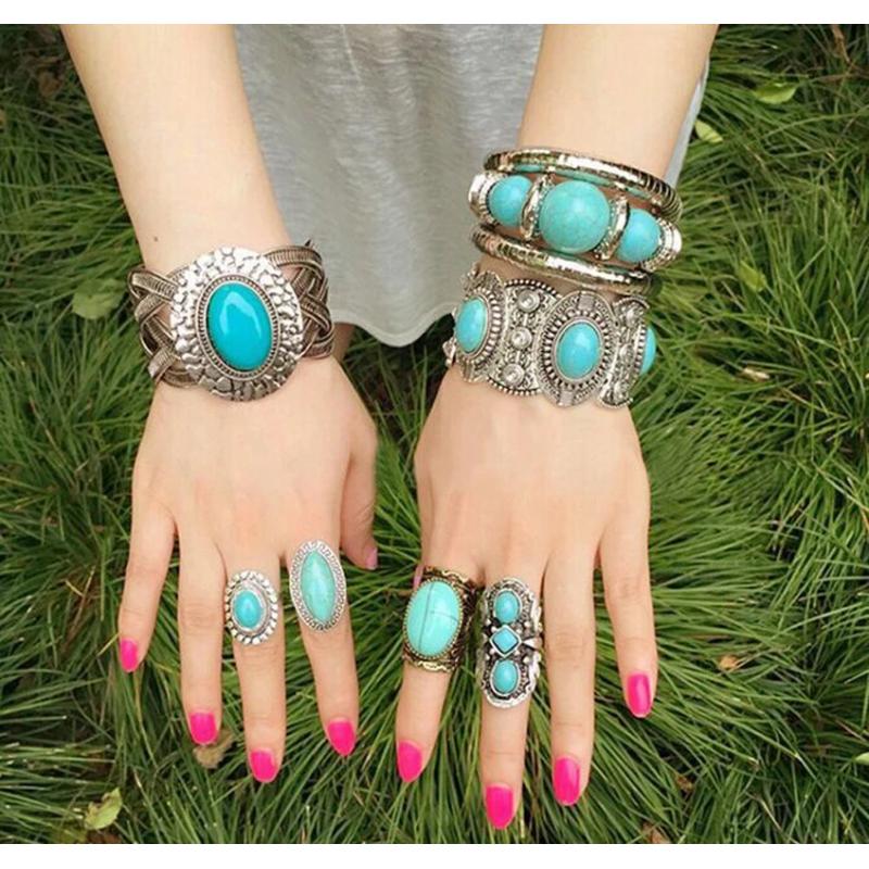 Tibetan Turquoise Bracelet - Boho & Ethnic Jewelry for Women & Men