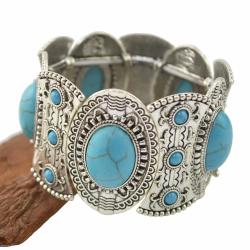 Tibetan Turquoise Bracelet - Boho & Ethnic Jewelry for Women & Men