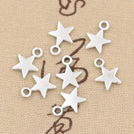 Ciondoli a forma di stella (100 pezzi) - Bronzo tibetano vintage per artigianato e gioielli