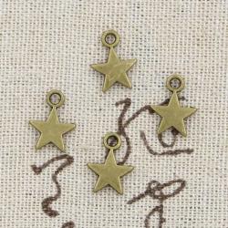 Ciondoli a forma di stella (100 pezzi) - Bronzo tibetano vintage per artigianato e gioielli