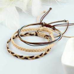Braccialetti buddisti tibetani | Set di 3 braccialetti portafortuna