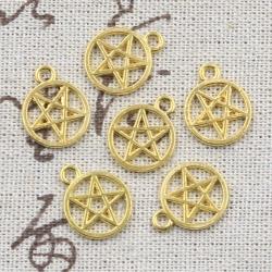 Breloques étoiles et pentagrammes en argent antique (lot de 50) - Bijoux à faire soi-même