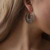 Boho Floral Hoop Earrings - Vintage & Unique Dangle Jewelry