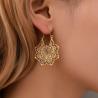 Boho Floral Hoop Earrings - Vintage & Unique Dangle Jewelry