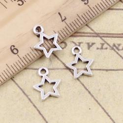 Tibetan Bronze Star & Pentagram Charms (30 Pack) - Jewelry Making