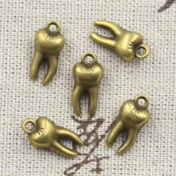 20pcs 3D Zombie Teeth Charms | Antique Bronze & Silver | DIY Jewelry
