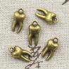 20pcs 3D Zombie Teeth Charms | Antique Bronze & Silver | DIY Jewelry