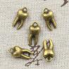 20pcs 3D Zombie Teeth Charms | Antique Bronze & Silver | DIY Jewelry