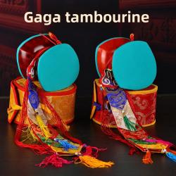 Tamburo a mano | Tamburo tibetano nepalese del Dharma - Suono puro della pelle di capra