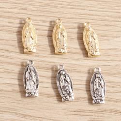 Vintage Virgin Mary Charms - 30pc Set for Jewelry Making
