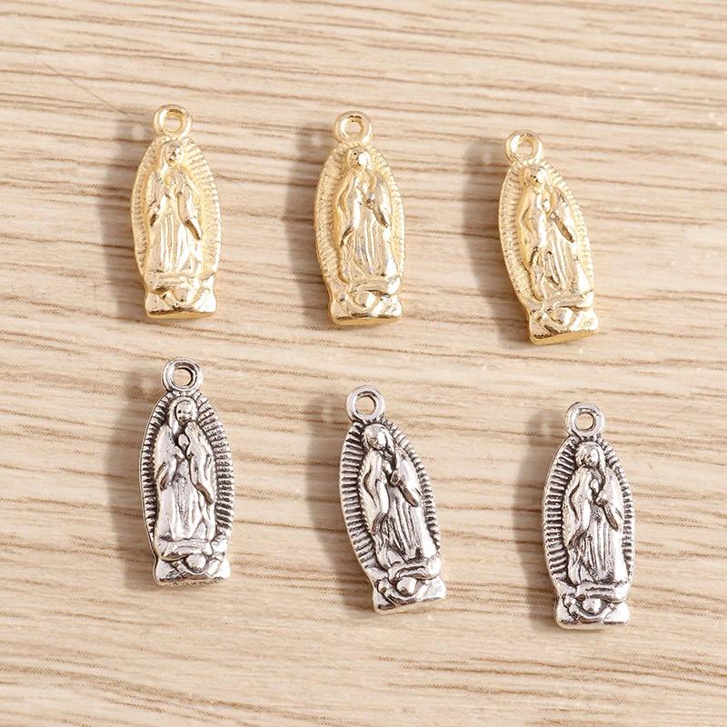 Vintage Virgin Mary Charms - 30pc Set for Jewelry Making