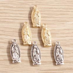 Vintage Virgin Mary Charms - 30pc Set for Jewelry Making