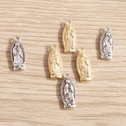 Vintage Virgin Mary Charms - 30pc Set for Jewelry Making