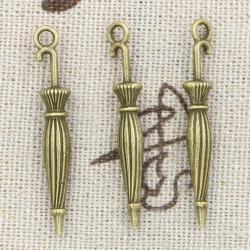 Antique Umbrella Charms for Jewelry Making - 12 Pcs