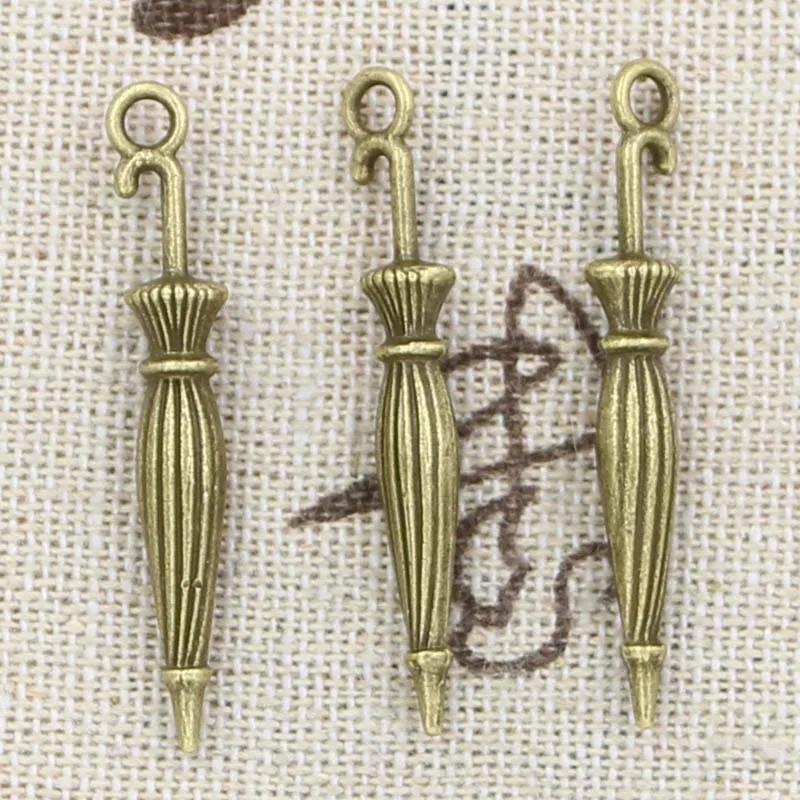 Antique Umbrella Charms for Jewelry Making - 12 Pcs