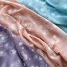 Tibetischer Ethno-Stoff: Pflaumenfarbener Pfirsichblüten-Chiffon für Hanfu