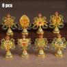 Statues des Huit Trésors du Tibet : Décoration bouddhiste de bon augure