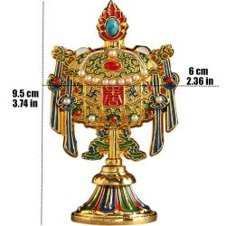 Statues des Huit Trésors du Tibet : Décoration bouddhiste de bon augure