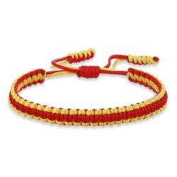 Tibetan Buddhist Bracelet: Handcrafted String Bangle for Luck & Style