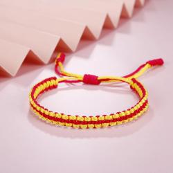 Tibetan Buddhist Bracelet: Handcrafted String Bangle for Luck & Style