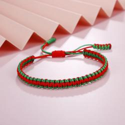 Tibetan Buddhist Bracelet: Handcrafted String Bangle for Luck & Style