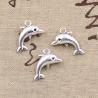 20pcs Dolphin Charms - Antique Bronze Silver Pendants for Jewelry M...