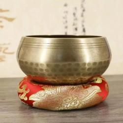 Handmade Singing Bowl Pillow | Tibetan Chakra Cushion & Mat