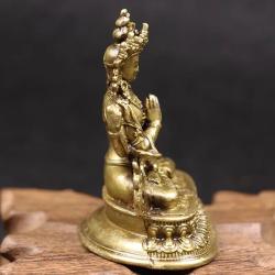 Statue tibétaine d'Avalokiteshvara : Quatre bras, décoration spirituelle pour la maison