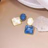Geometric Water Ripple Earrings | FTCY Square Dangles