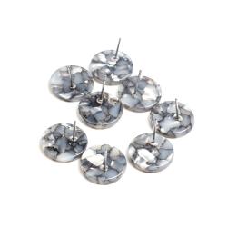 Boucles d'oreilles écaille de tortue | Puces d'oreilles rondes élégantes pour femmes