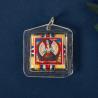 Tibetan Tangka Green Tara Keychain - Buddha Pendant & Feng Shui Charm