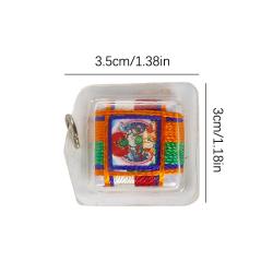 Tibetan Tangka Green Tara Keychain - Buddha Pendant & Feng Shui Charm