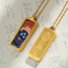 Tibetan Thangka Kilam Pendant: Vintage Hand-Painted Wealth Talisman...