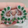 Peacock Green Tassel Earrings for Women | Bilincolor