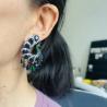 Peacock Green Tassel Earrings for Women | Bilincolor